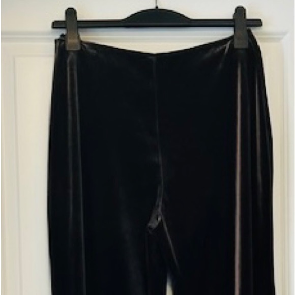 JACOB Pants Brown Velvet Stretch Hi Rise Straight-Wide Leg Sz 11/12 - Picture 4 of 6